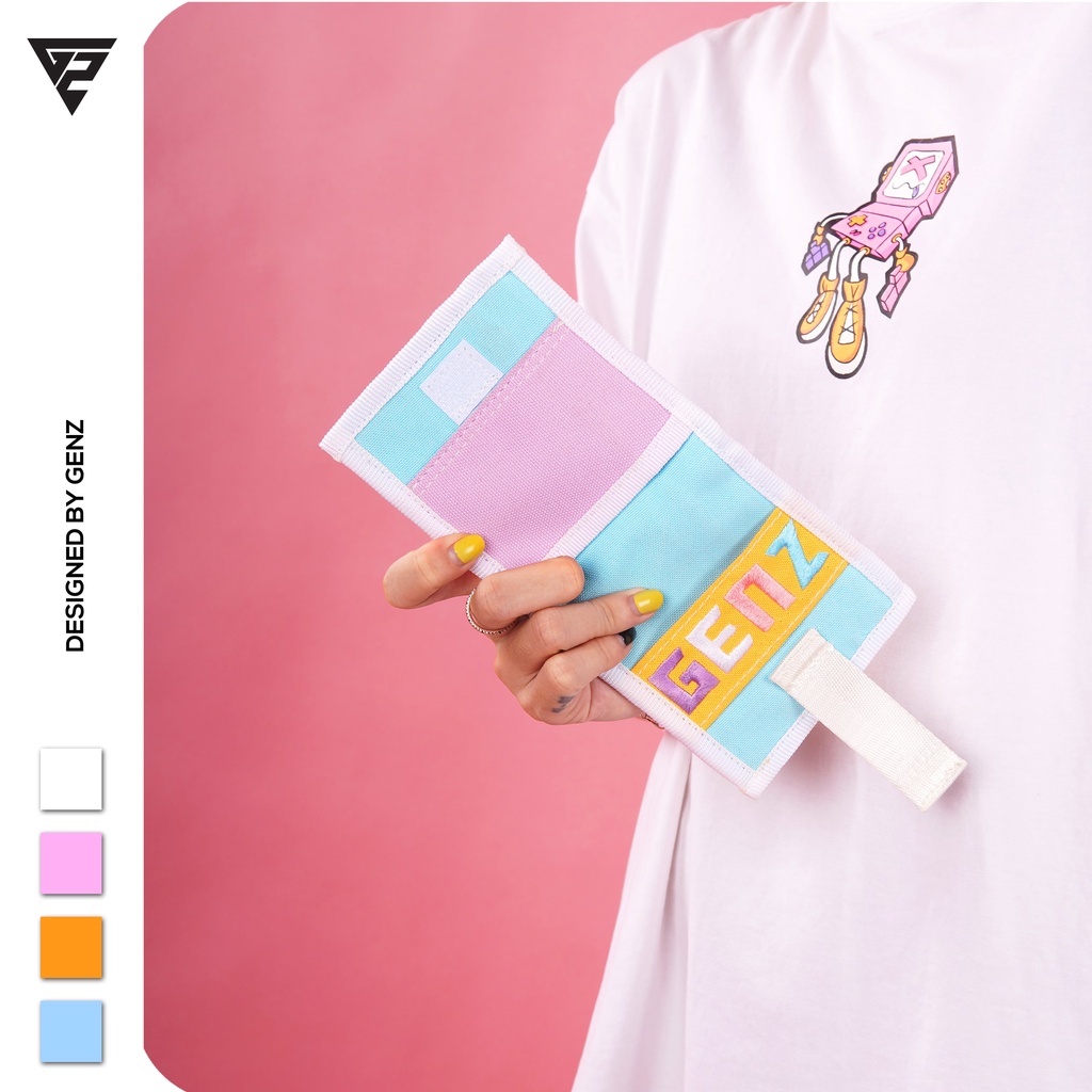 Ví cầm tay nữ nam ulzzang GENZ ví unisex tone màu pastel trẻ trung