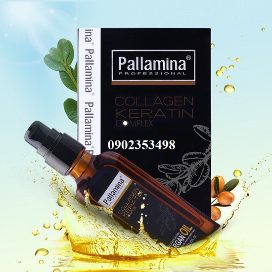 Tinh dầu dưỡng tóc Pallamia Argan Hair Oil Collagen & Keratin Italy 60ml