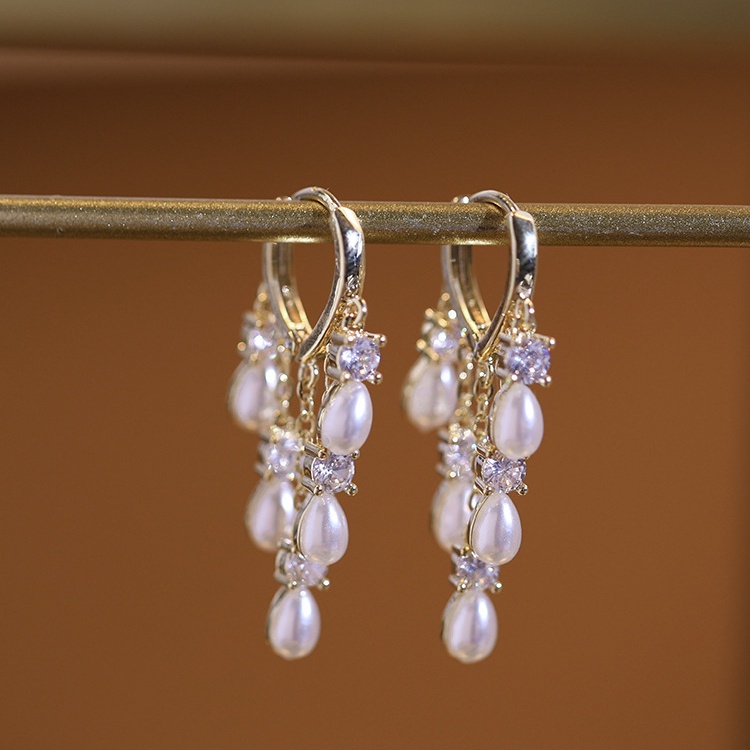 Khuyên Tai Bạc S925 Đính Ngọc Trai Sang Trọng Thời Trang 2022