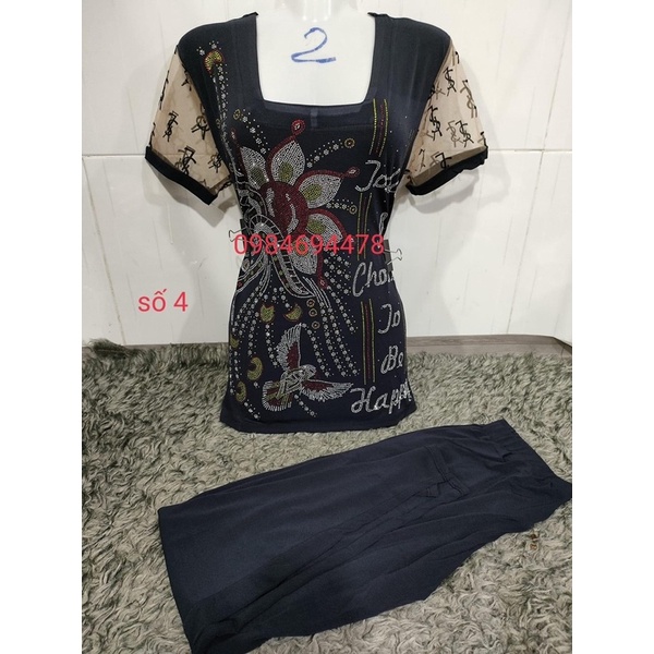 Đồ bộ trung niên đính đá