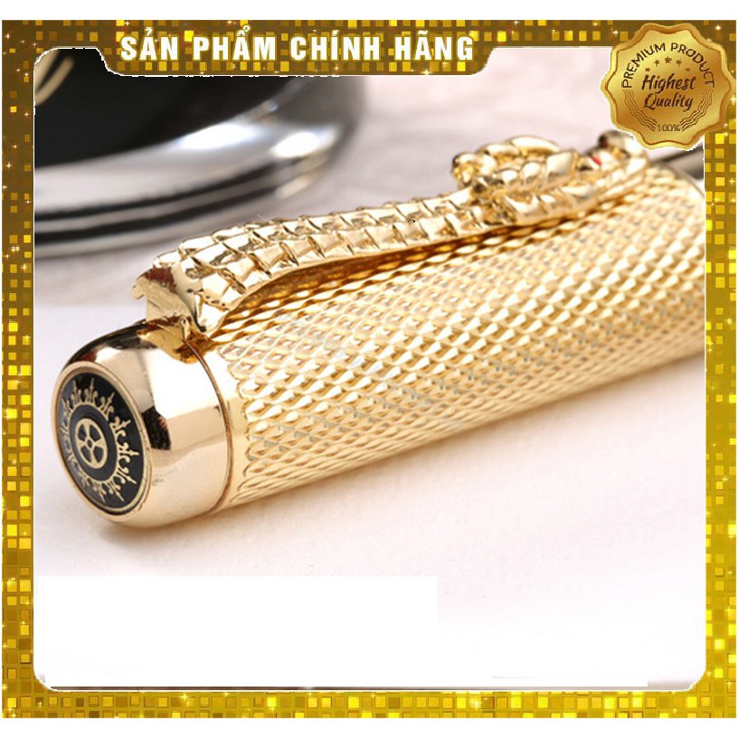 🚚 CHÍNH HÃNG - Bút Ký Cao Cấp Đầu Rồng, Thân Vảy Rồng-Ký Tên, Viết Chữ Đẹp, Quà Tết, Quà Tặng Kỷ Niệm