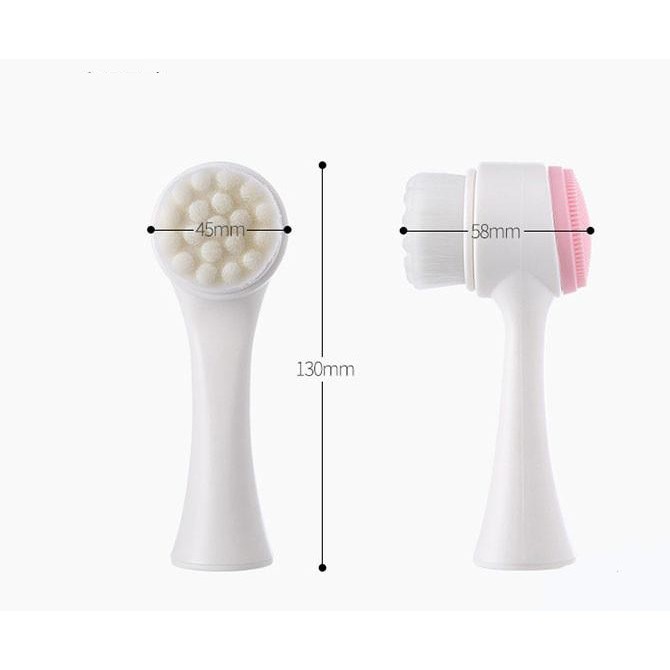 Cọ rửa mặt 2 đầu Cleaning Brush - dụng cụ tạo bọt và massage mặt