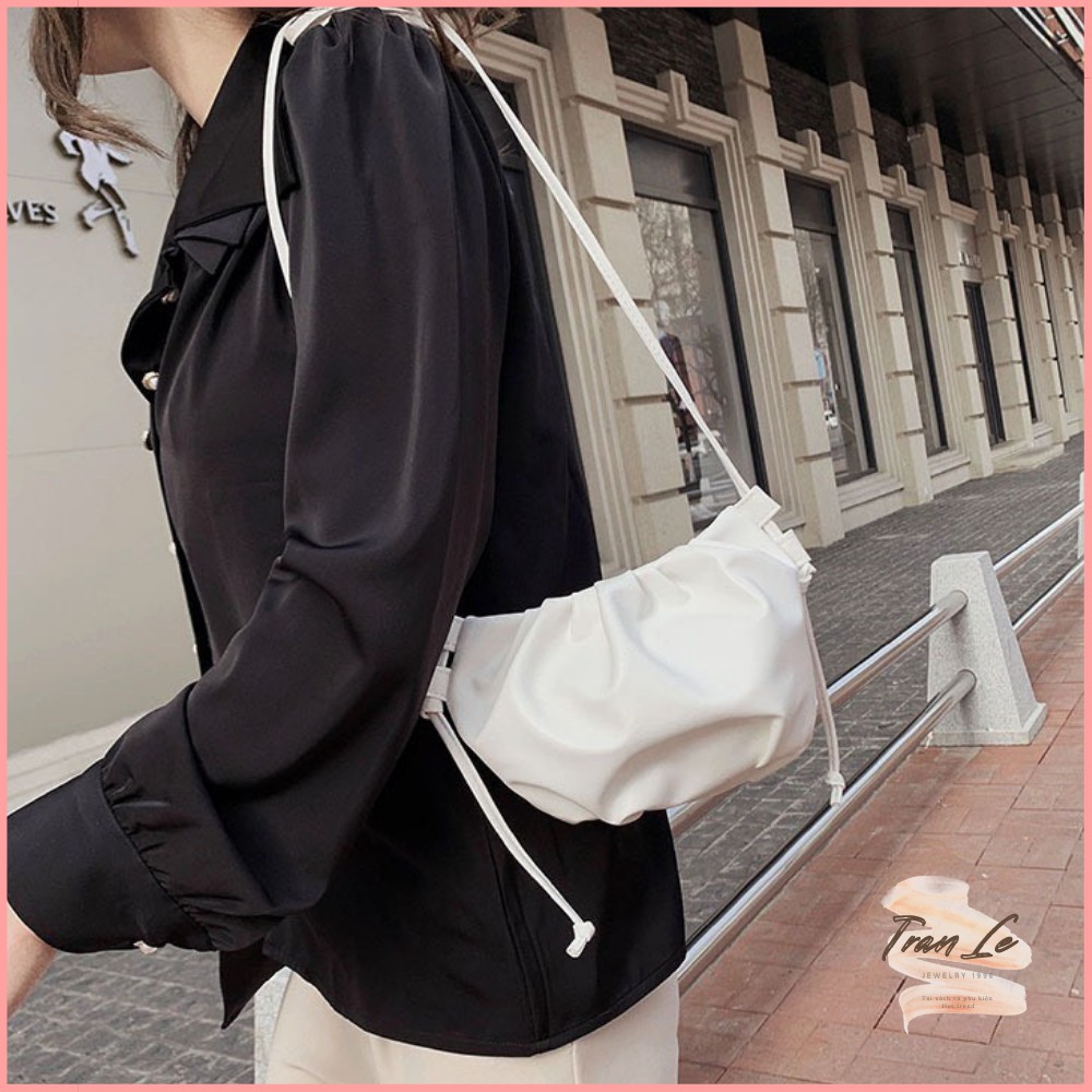 [Mã WAMT2405 giảm 10K đơn 0K] Túi đeo chéo hot trend 2021 siêu xinh , túi đeo vai dễ thương dáng bầu gấp ly L19