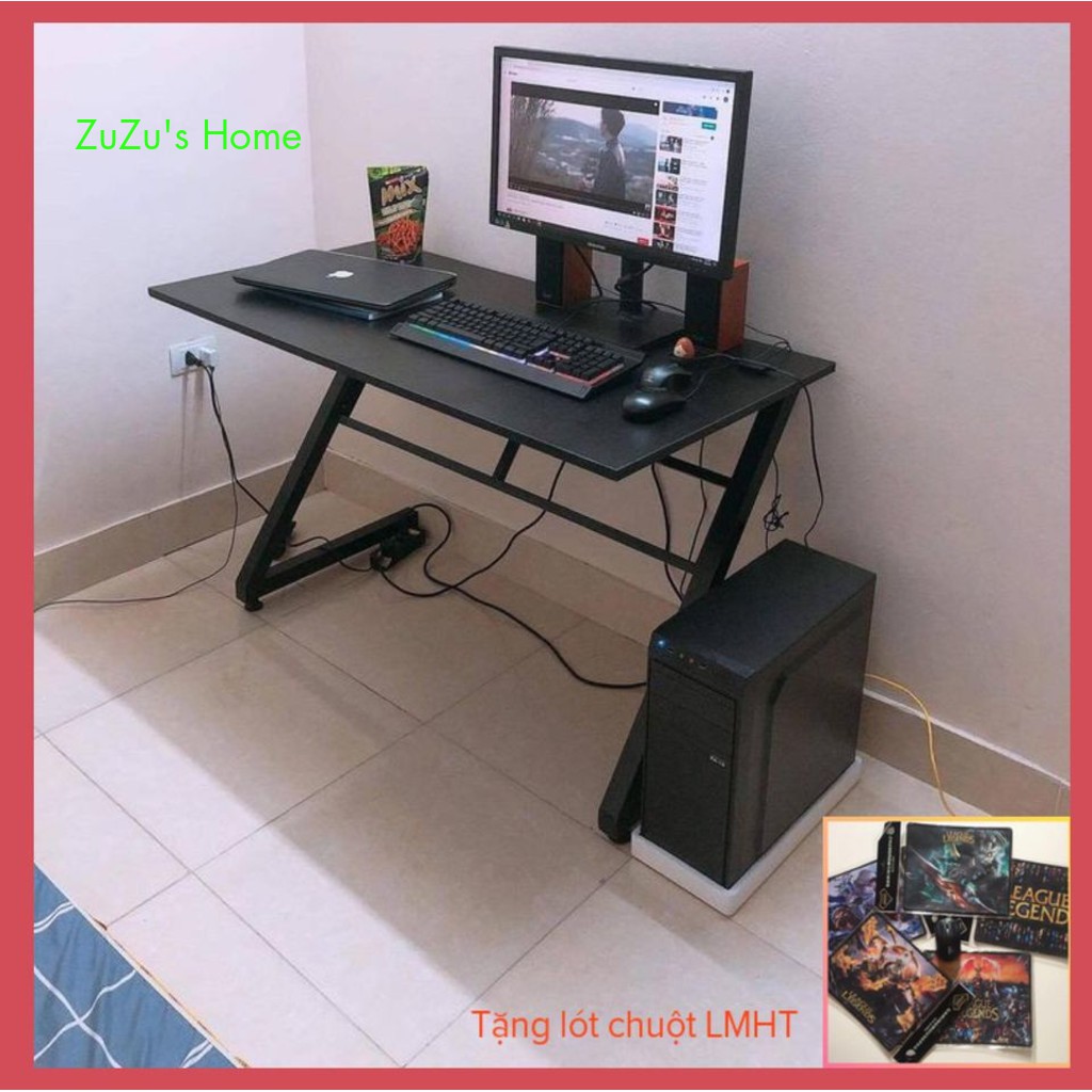 Bàn làm việc, bàn gaming chân Z kt 60x1m2, cao 75 cm mặt gỗ MDF giá tại xưởng