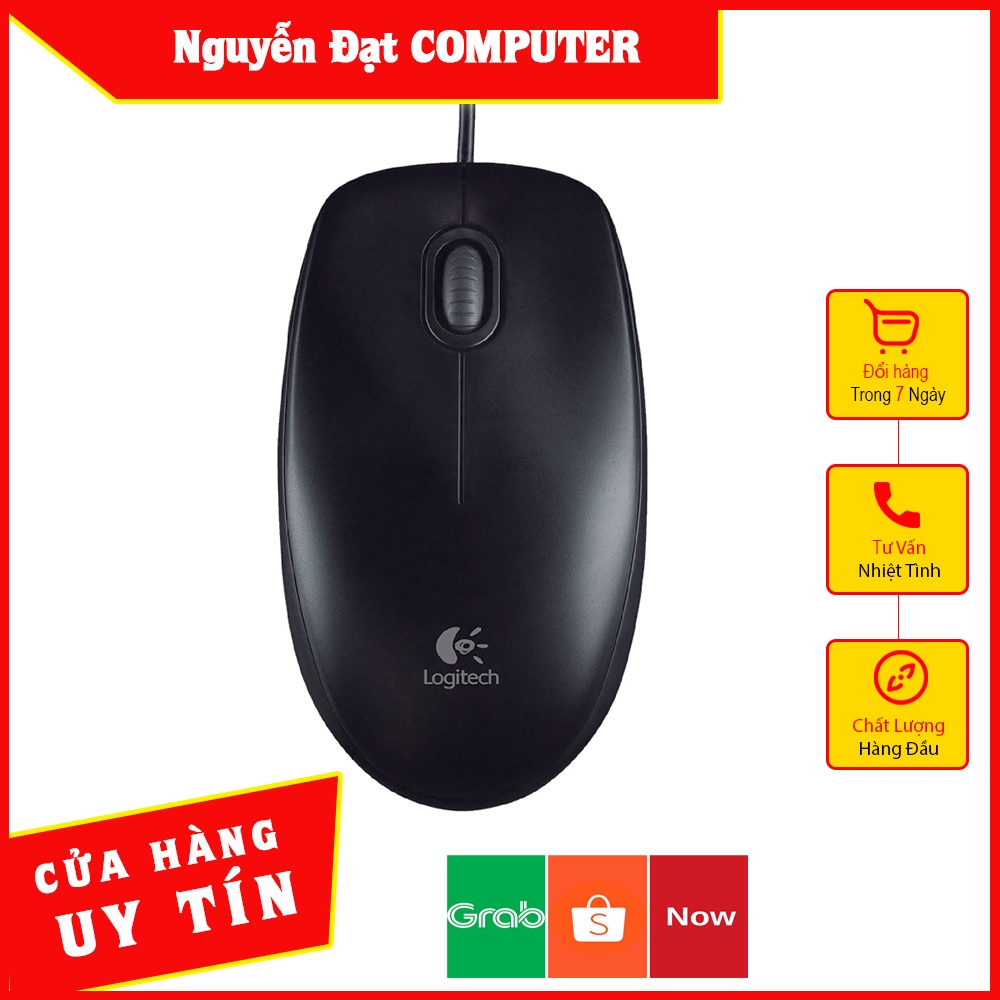 Bộ Chuột quang Logitech B100 chính hãng,Bàn phím có dây Logitech K120 kết nối chuẩn USB - Bảo hành 3 năm