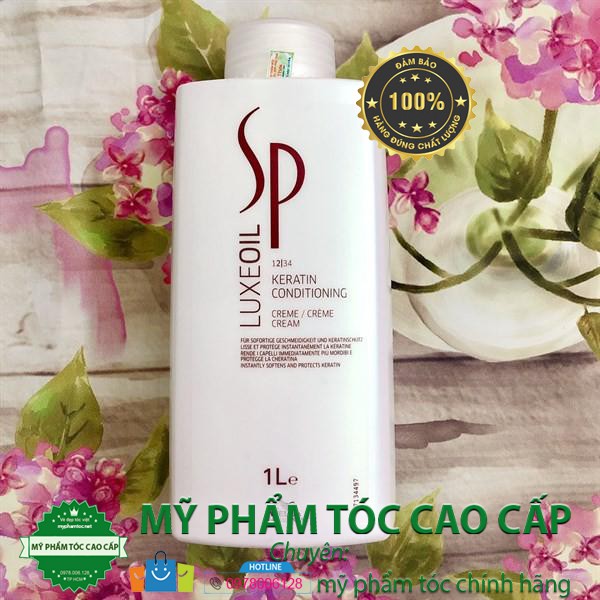 ✅ Hàng_Chính_Hãng_100%✅Dầu xả dưỡng tóc mềm mượt, chắc khỏe Wella Sp Luxeoil Keratin Protect Conditioner 1000ml