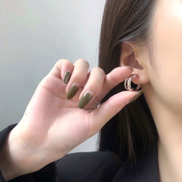 Bông tai bạc ý 925 xoắn lò xo nữ trang sức khuyên tai tròn