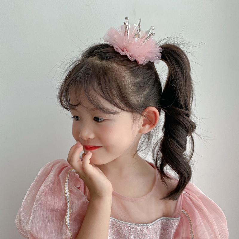 Kẹp Tóc Hình Vương Miện Công Chúa Đính Ngọc Trai Nhiều Màu Sắc Thời Trang Xinh Xắn Cho Bé Gái