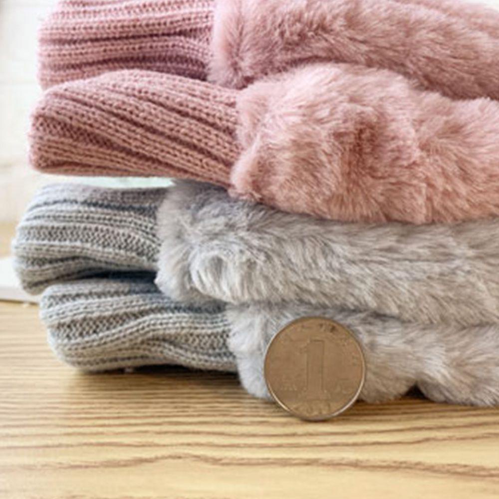 Găng Tay Lông Nhung Mềm Mại Màu Trơn Giữ Ấm Mùa Đông