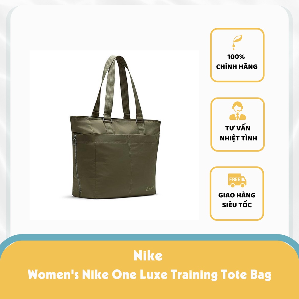Túi du lịch Nike Women's Nike One Luxe Training Tote Bag màu Medium Olive/Medium Olive/Oil Green