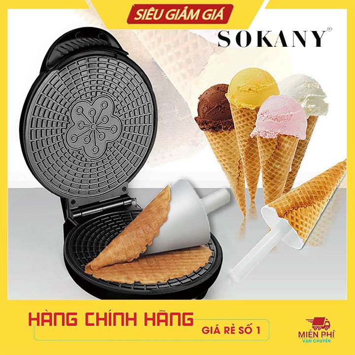 Máy Làm Vỏ Bánh Ốc Quế Cuộn Hình Nón SOKANY [BH 12 Tháng]