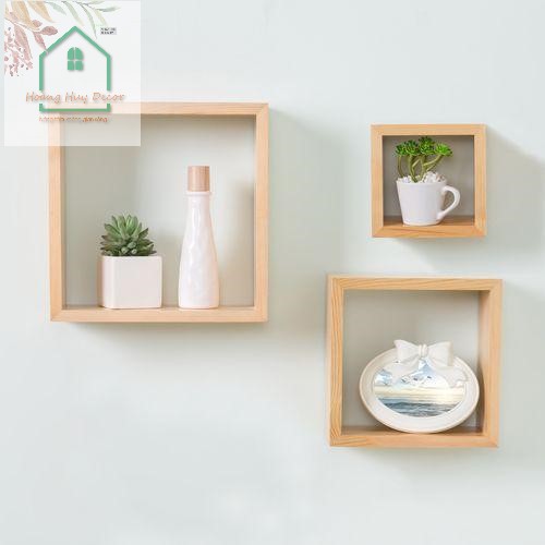Kệ rời ô vuông treo tường trang trí Hoàng Huy Decor
