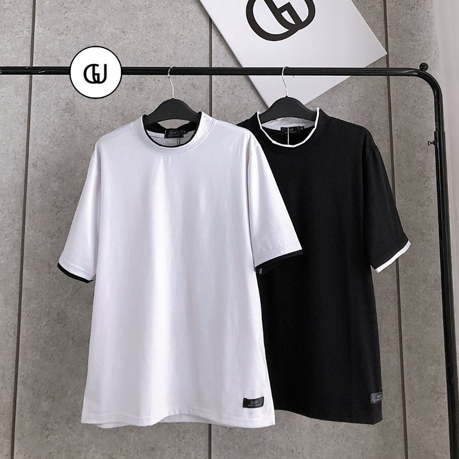 Áo Thun Tay Lỡ Layer Form Rộng Unisex Nam Nữ Vải CVC Mềm Mịn Co Giãn Thoáng Mát GUF | BigBuy360 - bigbuy360.vn