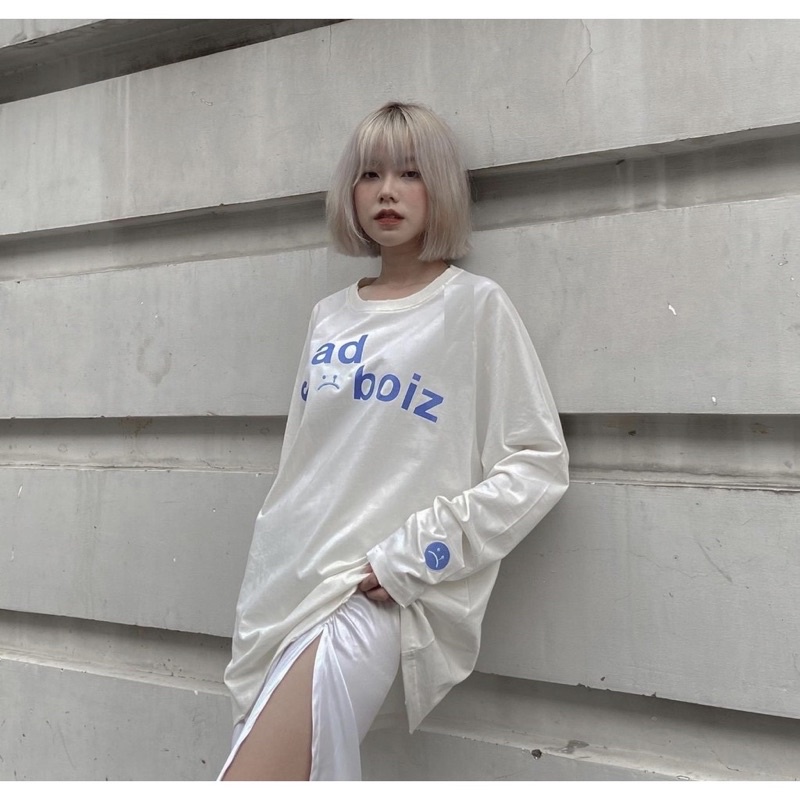 Áo Thun Tay Dài Cá Tính SADBOIZ RIPPED SIGNATURE LONG SLEEVE  , Sweater Nam Nữ Unisex Form Rộng | WebRaoVat - webraovat.net.vn