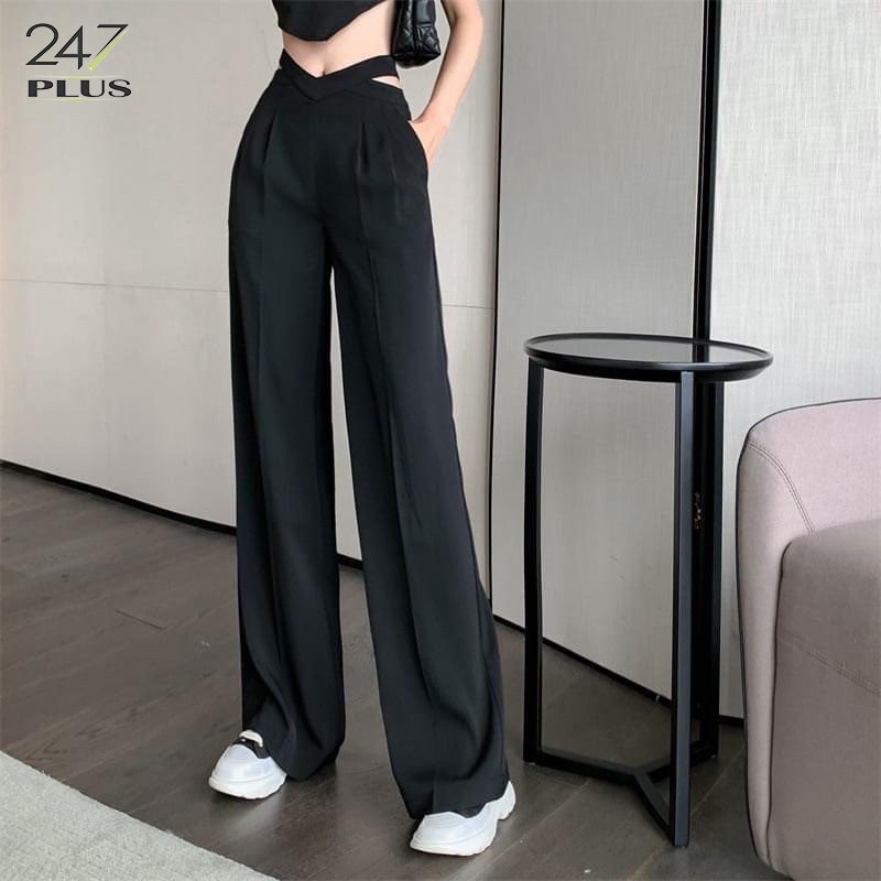QUẦN ỐNG RỘNG CẠP CAO DÂY EO TÔN DÁNG