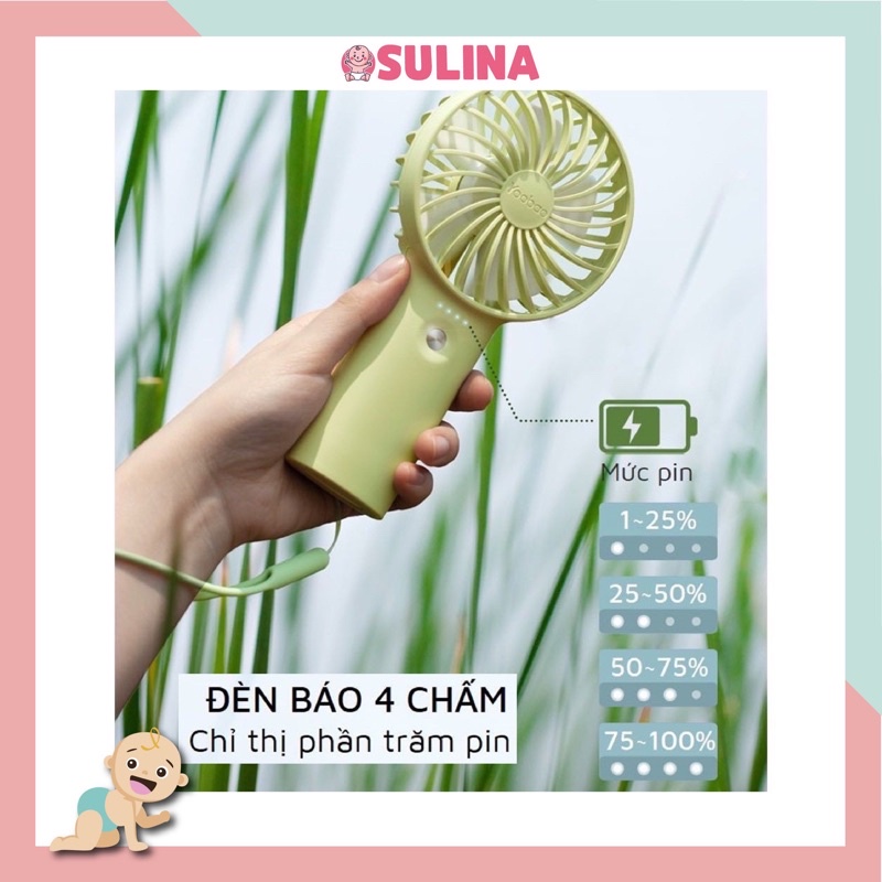 Quạt tích điện Yoobao F3 cầm tay mini 6000mAH  dễ thương SULINA OFFICIAL