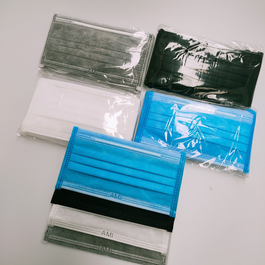 Khẩu trang y tế  4 lớp Ami eco mask hộp 50c đủ màu - Mona mask store | BigBuy360 - bigbuy360.vn