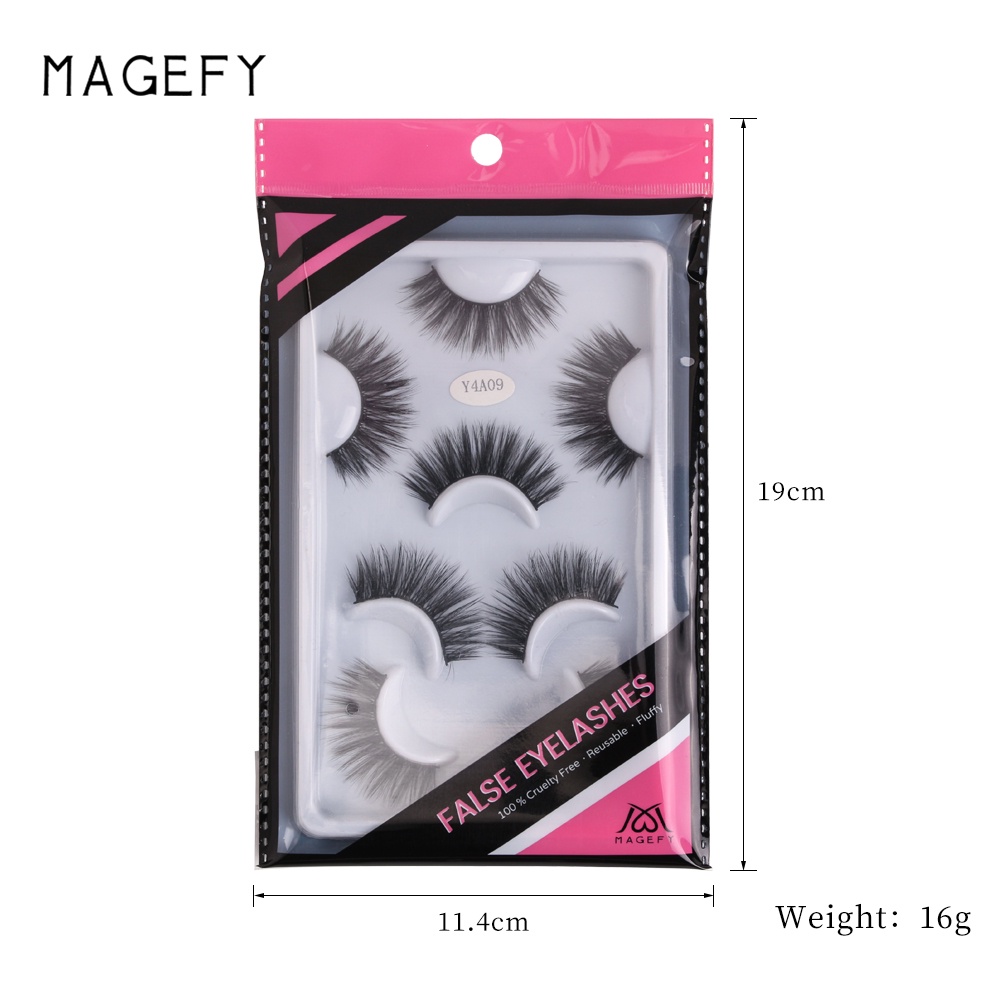 Set 4 cặp lông mi giả MAGEFY cong dày tự nhiên cao cấp