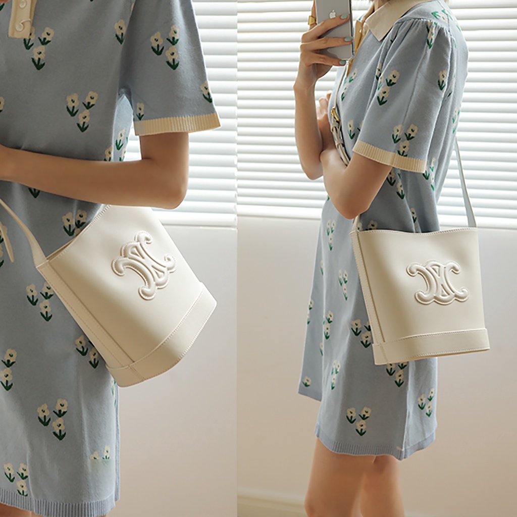 Túi Xách Nữ Đeo Chéo CE LINE Da PU Bucket Bag