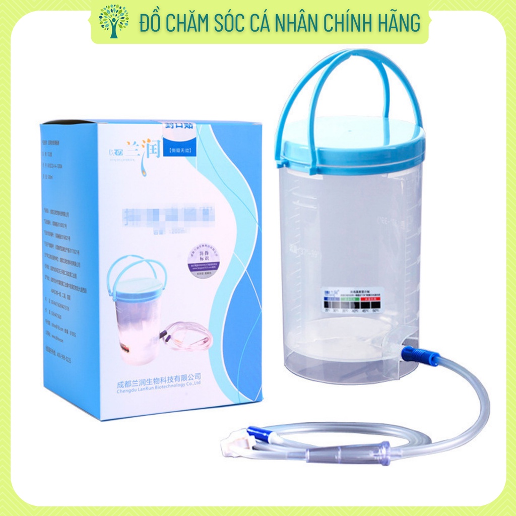 Xô thải độc đại tràng, xô thải độc cà phê, thụt tháo đại tràng coffee enema 1200 ml có bảng căn nhiệt độ XO2