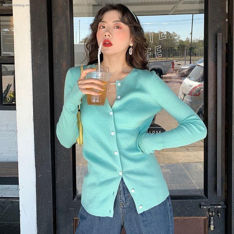 Áo Cardigan Dệt Kim Cổ Chữ V Tay Dài Phong Cách Retro Thời Trang Mùa Xuân Mới Cho Nữ 2021 | BigBuy360 - bigbuy360.vn