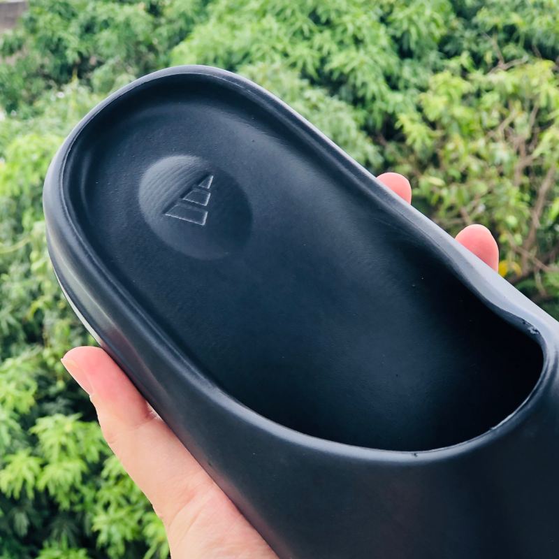 Dép unisex ❤️FREESHIP + Hộp❤️ dép đúc bánh mì slide quai ngang thể thao nam nữ đế in logo DAs, Y.Z-đen