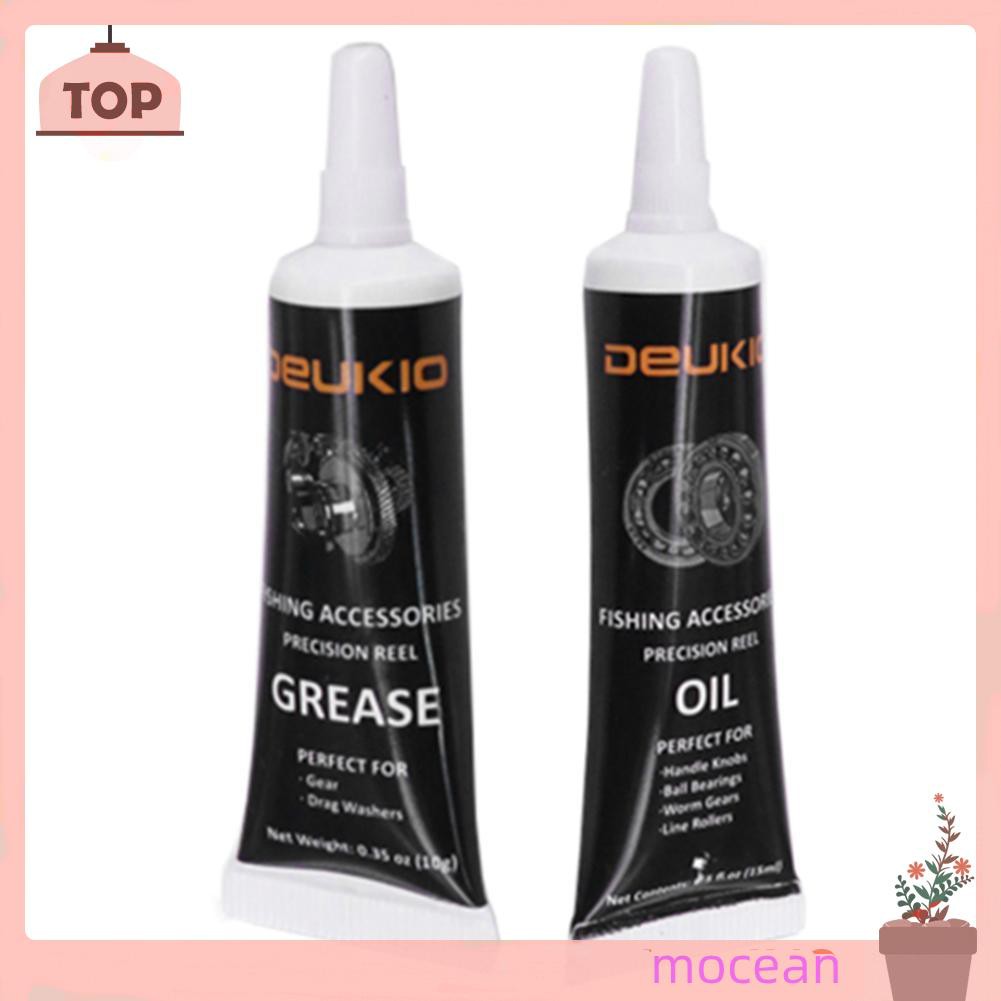 Fishing Reel Metal Bearing 15mL Lubricant Oil+ 10g Lubricating Grease Kit