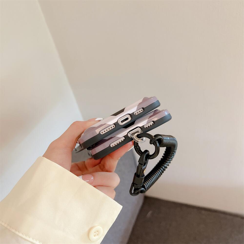 Ốp Điện Thoại Tpu Dẻo Màu Đen / Xám Họa Tiết Trái Tim Lượn Sóng Độc Đáo Chống Sốc Cho iPhone 11 12 13 Pro XS Max X XR