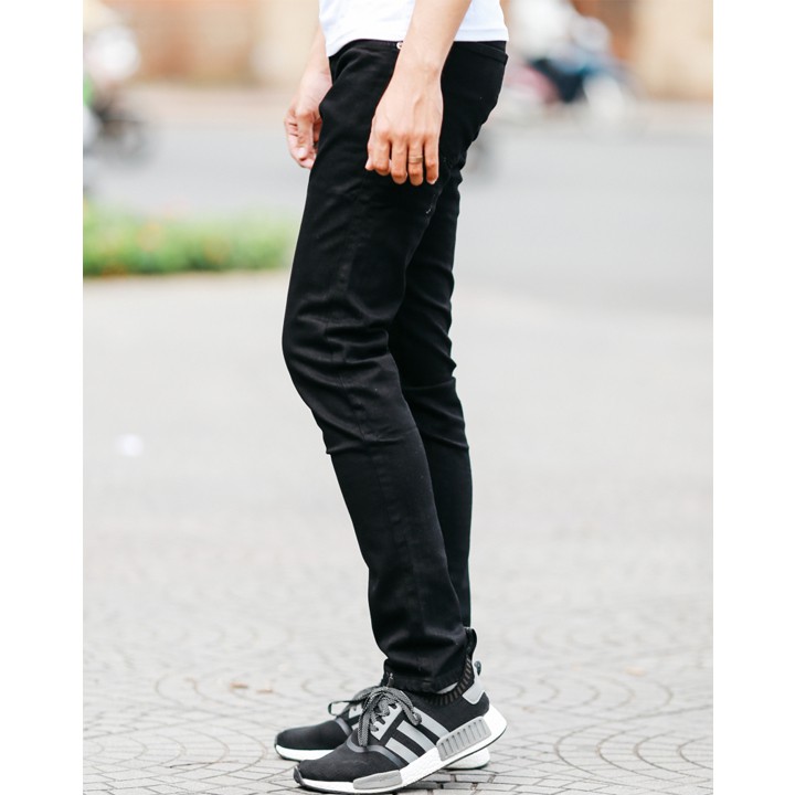 Quần Jean Nam Đen Dáng Ôm Body Hàn Quốc Chất Vải Cotton Co Giãn | BigBuy360 - bigbuy360.vn