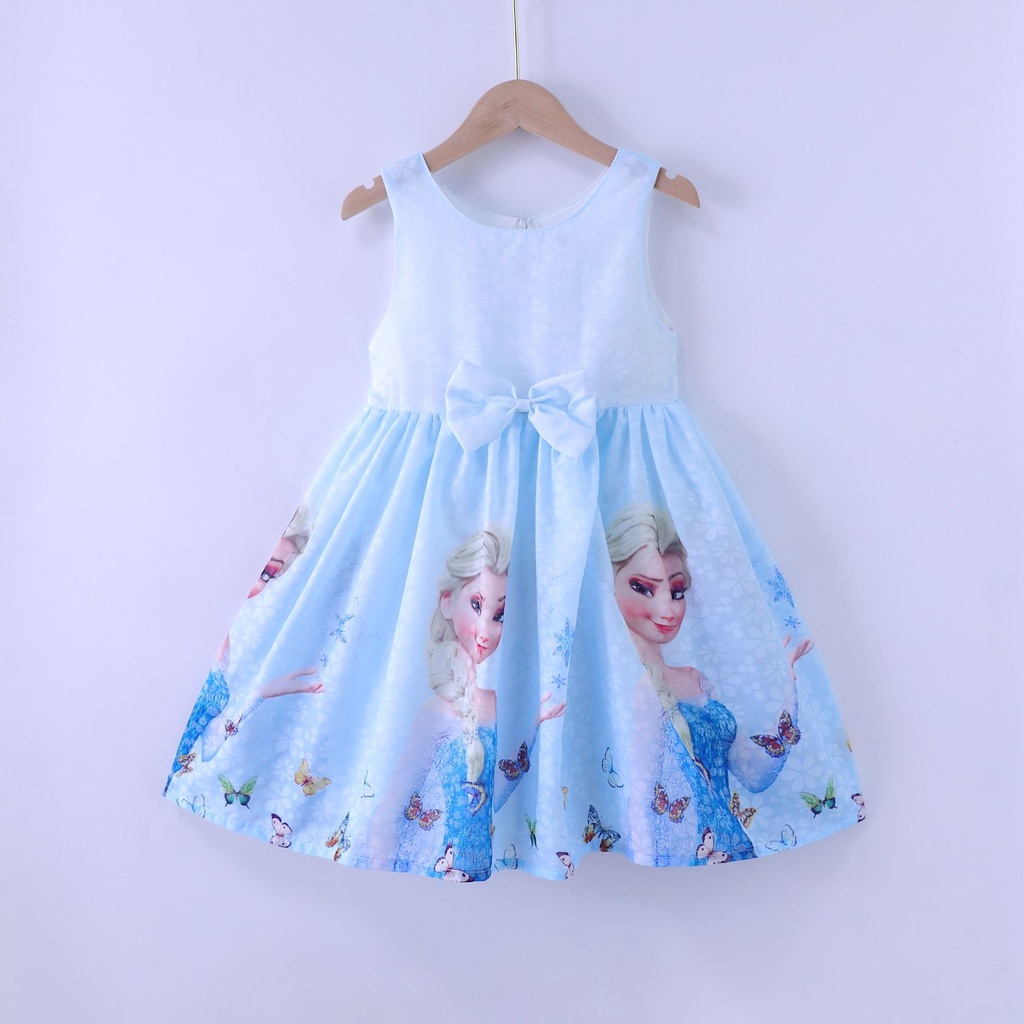 Cô Gái Váy Tutu Váy Không Tay Công Chúa Aisha 3-10 Tuổi Cho Trẻ Em Nơ Cổ Tích