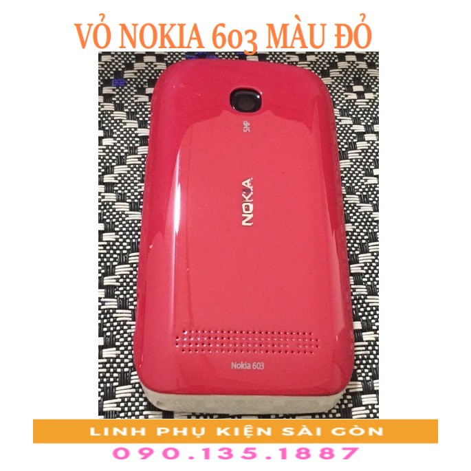 VỎ NOKIA 603 MÀU ĐỎ