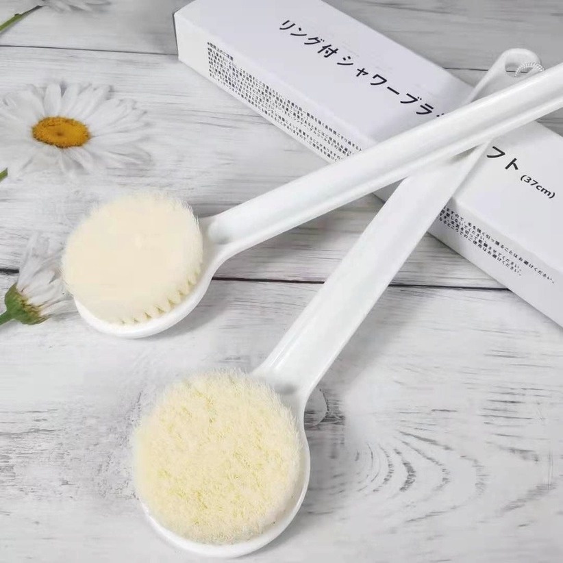 【Giao hàng 24h】 Cây bàn chải cọ lưng, chà lưng Nhật Bản,bàn chải tắm có tay cầm dài~sfvn