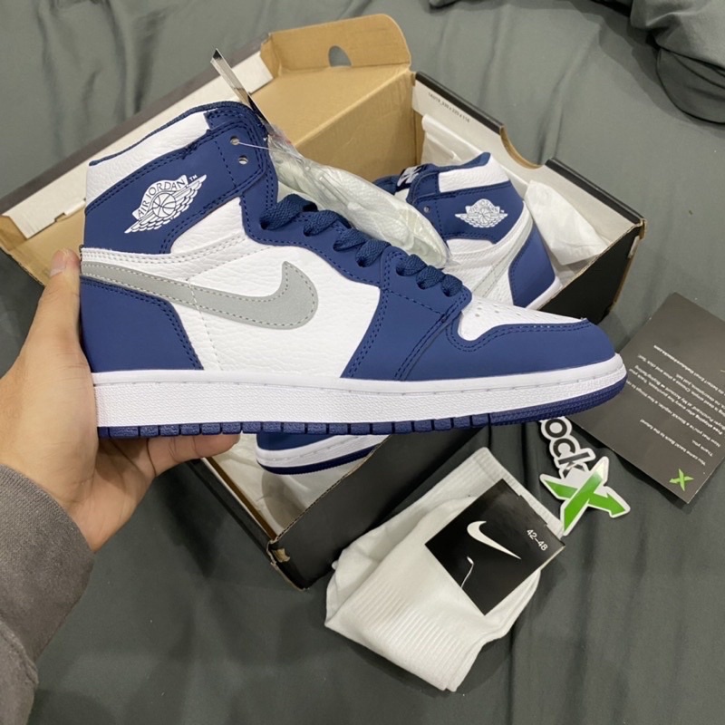 GIÀY JD1 HIGH RETRO NAVI 1:1 SC