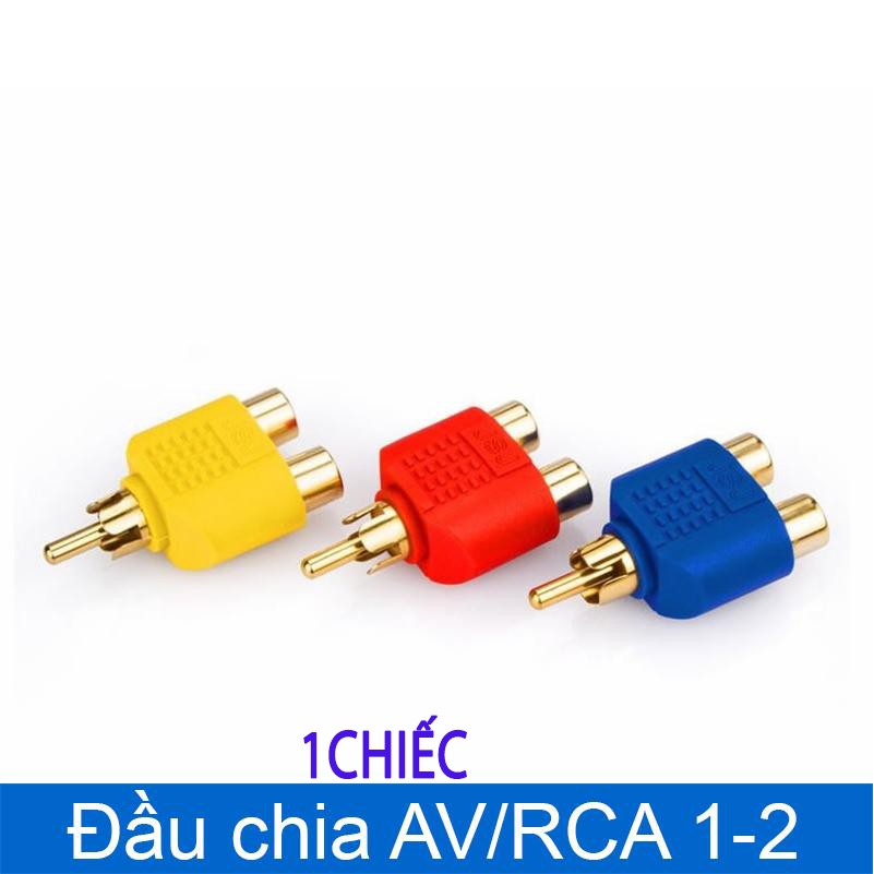 Đầu chia jack loa hoa sen AV (RCA) 1 ra 2 - 1 chiếc