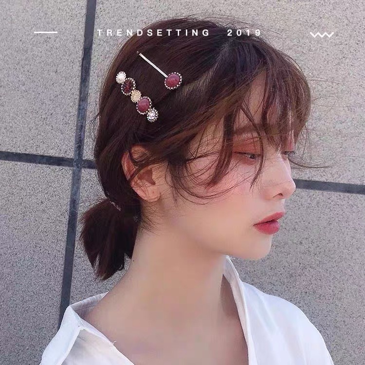 Set Kẹp Tóc Mái Đính Đá Nhân Tạo Cute Phong Cách Hàn Quốc Dễ Thương KC40 JOLY