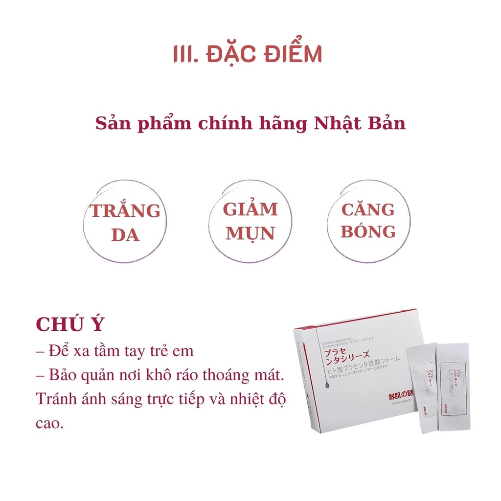 Mặt nạ ủ trắng nhau thai Nhật Bản, Mặt nạ trắng da, dưỡng ẩm - Sản phẩm chính hãng