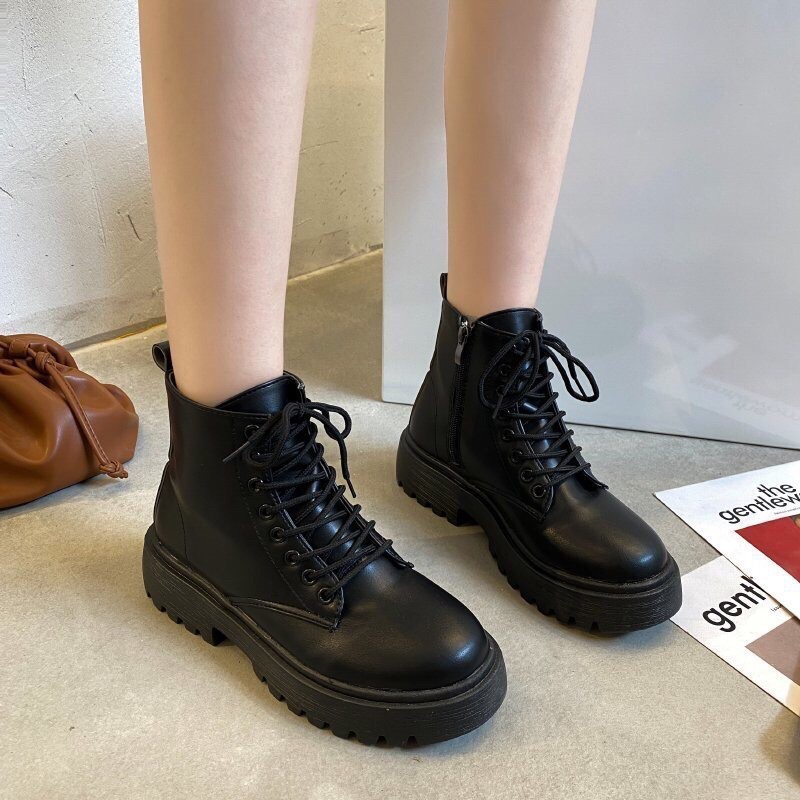 [ HÀNG QUẢNG CHÂU] Boots da khoá sườn sang chảnh 🍒 FREESHIP - Chọn theo size chân thường đi 🍒