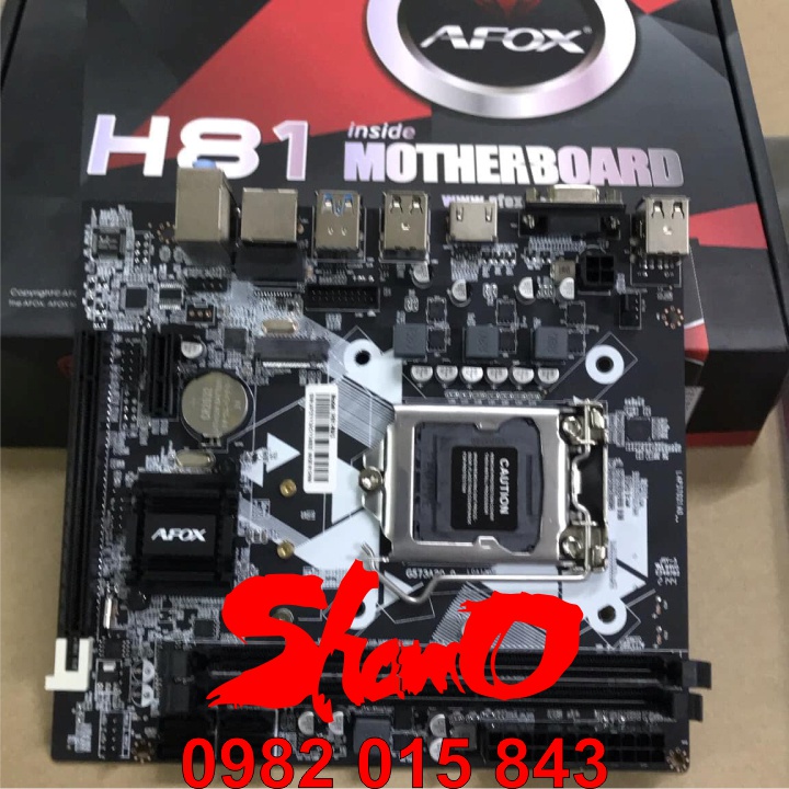 Main Afox H81 | LGA1150 | Bo mạch chủ – Chính hãng – Bảo hành 2 năm