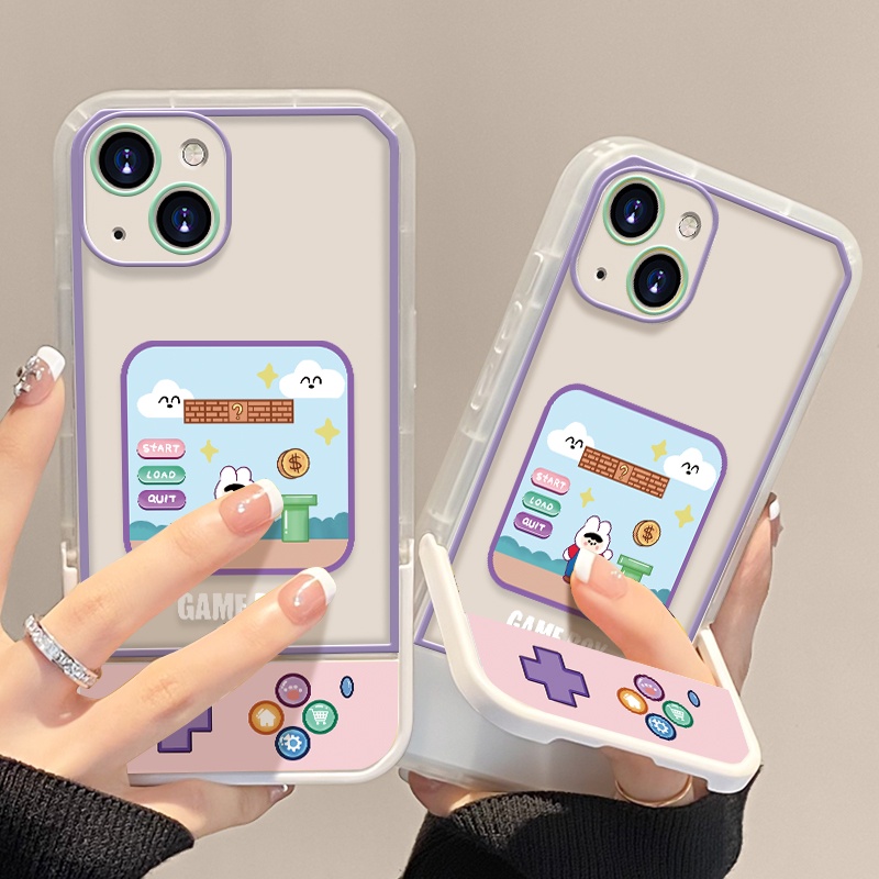 Ốp Điện Thoại Tpu Silicon Hình Thỏ Dễ Thương Cho Iphone 11 12 13 Pro MAX 7 8 Plus XR X 6 6s Plus SE 2020 XS MAX Sự Bảo Vệ