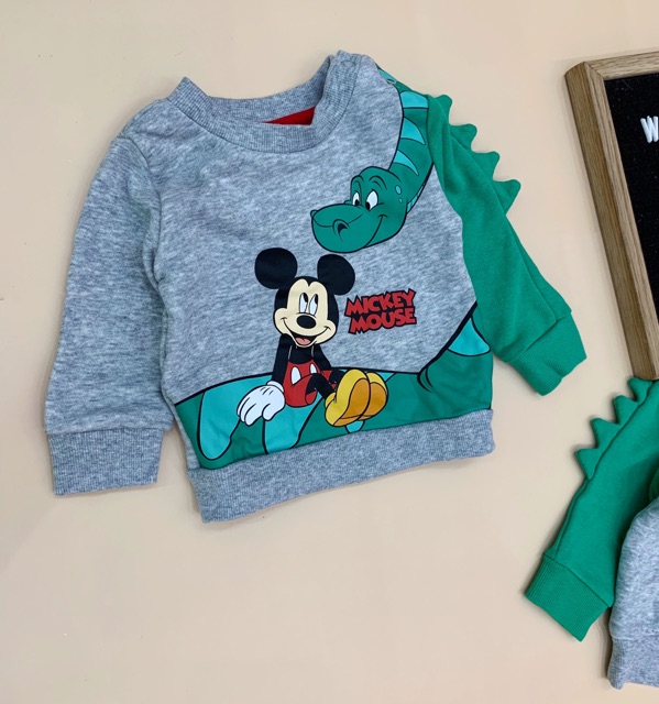 Áo nỉ mickey khủng long
