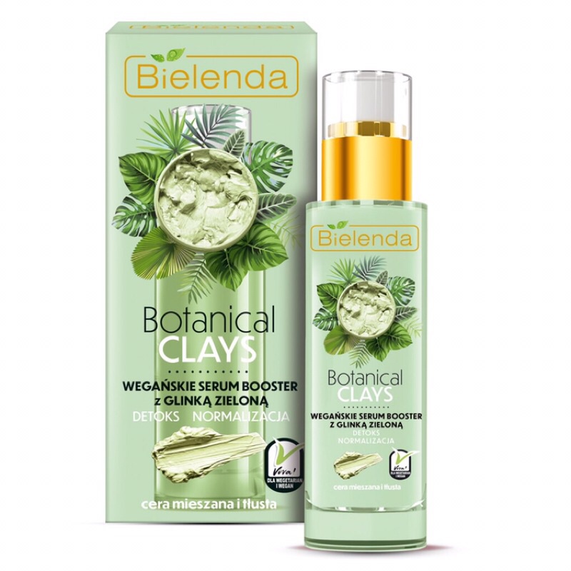 Serum Bielenda BOTANICAL CLAYS đất sét xanh se khít chân lông, đều màu da