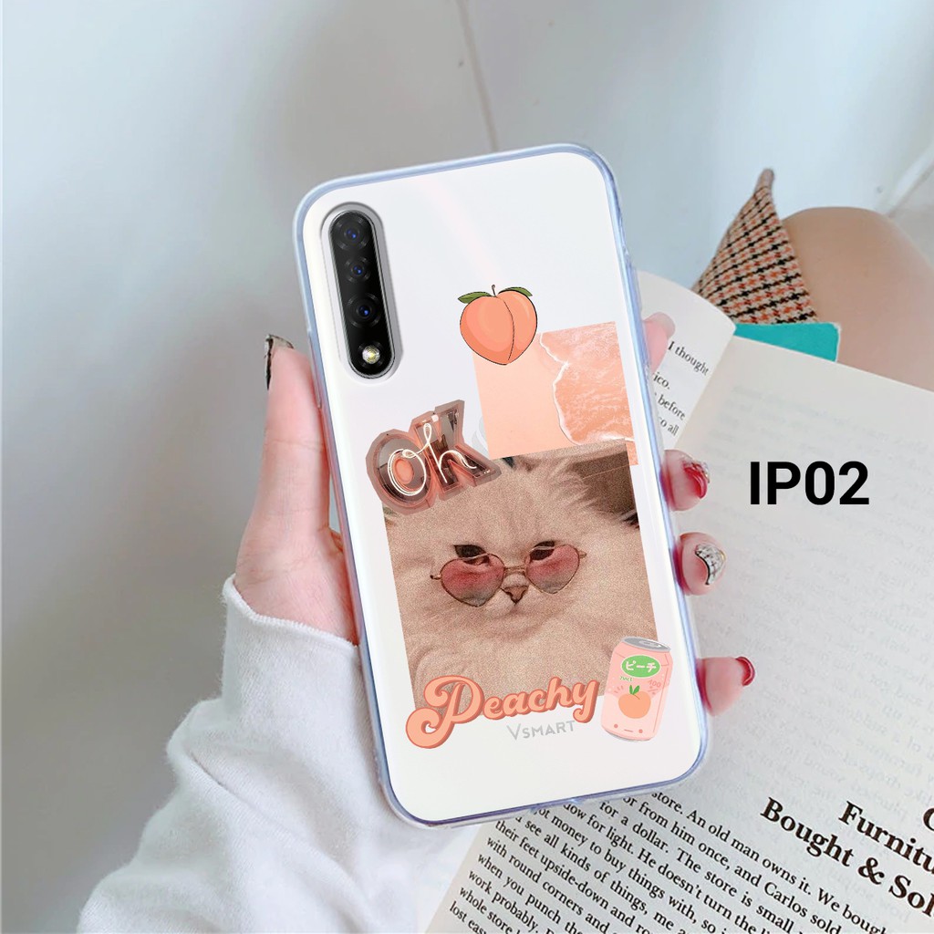 Ốp lưng Vsmart Live in hình họa tiết mèo cực xinh