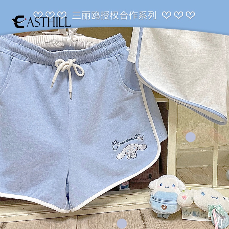 Quần Short Thể Thao Ống Rộng In Hình Cinnamoroll My Melody Dễ Phối Đồ Thời Trang Xuân Hè Cho Nữ