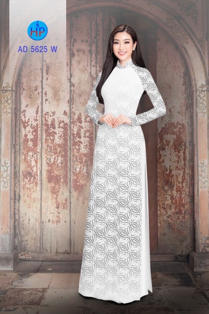 Vải Áo Dài Hoa Văn 6 Cánh Đều