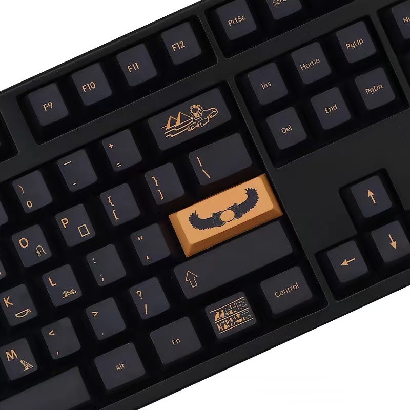 129 keys Pharaoh Keycap Cherry Profile PBT sublimation keycaps 61/64/68/87/96/98/104