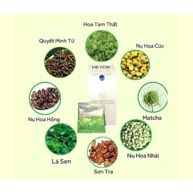 Trà Hoa Detox Giảm cân Thanh lọc cơ thể