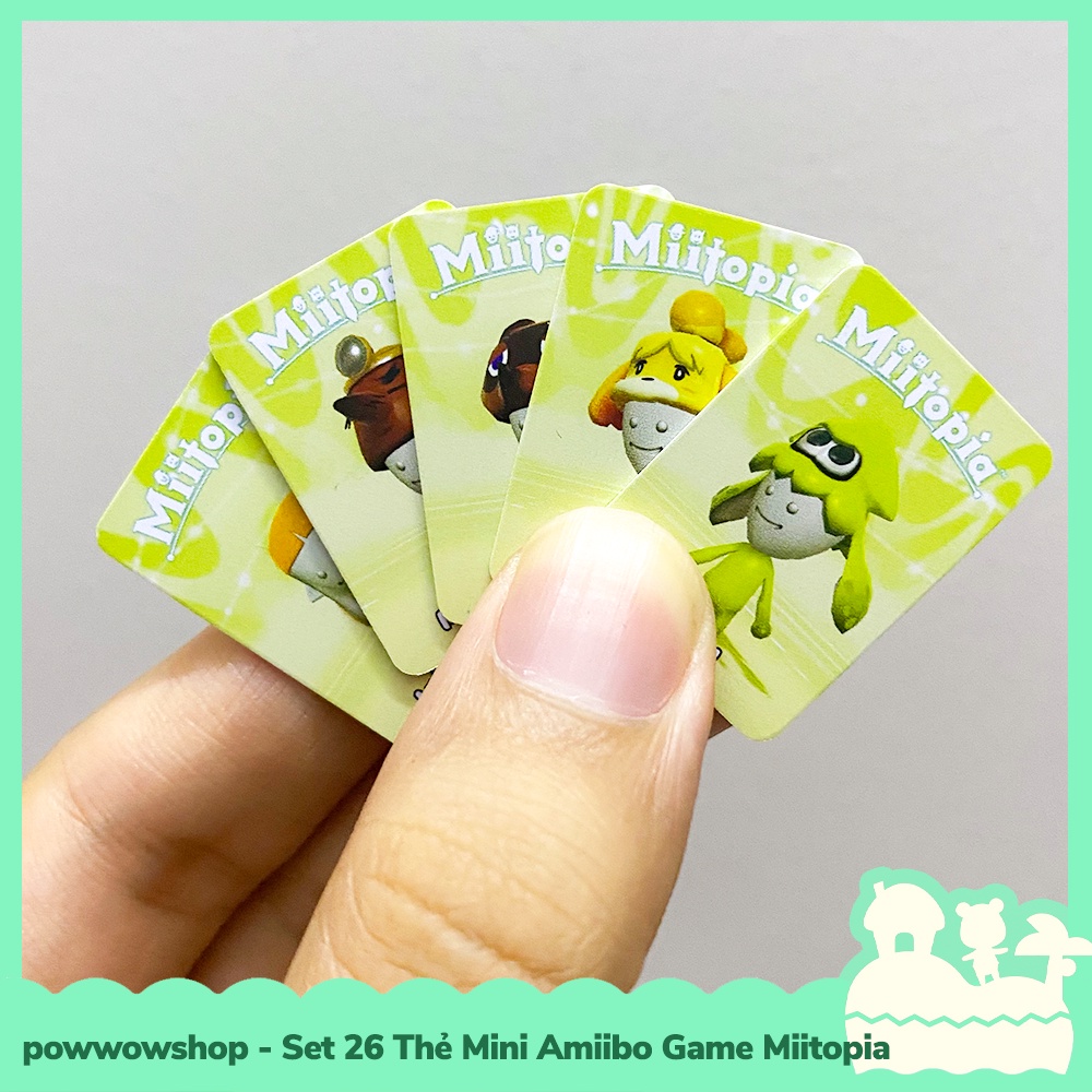 [Sẵn VN - Hỏa Tốc] Set 26 Thẻ Mini Amiibo Card Size Nhỏ Cho Game Miitopia Nintendo Switch / Lite / Oled