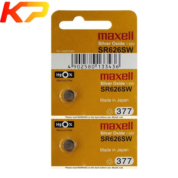 pin đồng hồ sr626sw sr626 377 maxell chính hãng.