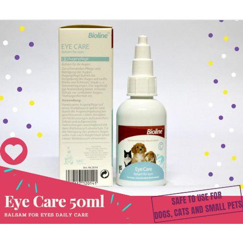 Nước nhỏ mắt và lau ố khóe mắt cho chó mèo Eye Care Bioline - dung tích 50ml