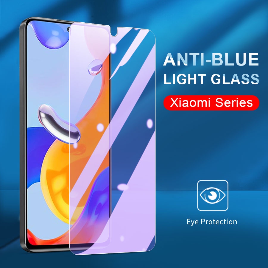 Kính Cường lực Chống Tia Sáng Xanh Miếng dán màn hình cho Xiaomi Mi 11T 10T 9T Pro 11 Lite Poco F2 F3 X3 NFC GT M3 M4 Pro Redmi NOTE 11 11S 10 9 9s 8 7 Pro Max 5G 9T 10 9 9A 9C 8 8A 7 7A